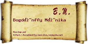 Bogdánffy Mónika névjegykártya