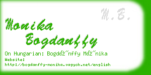 monika bogdanffy business card